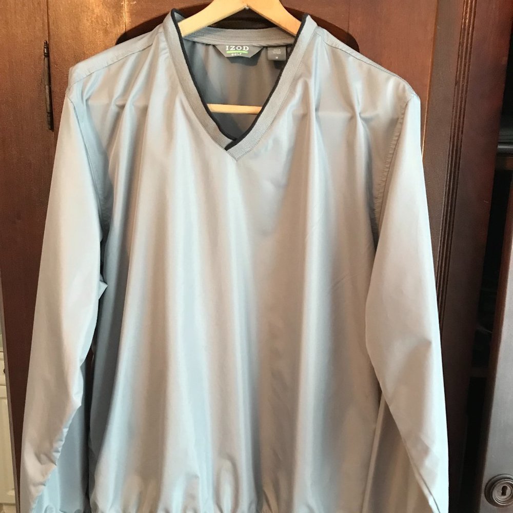 Izod Men's VNeck Golf Pullover Windbreaker Size Medium